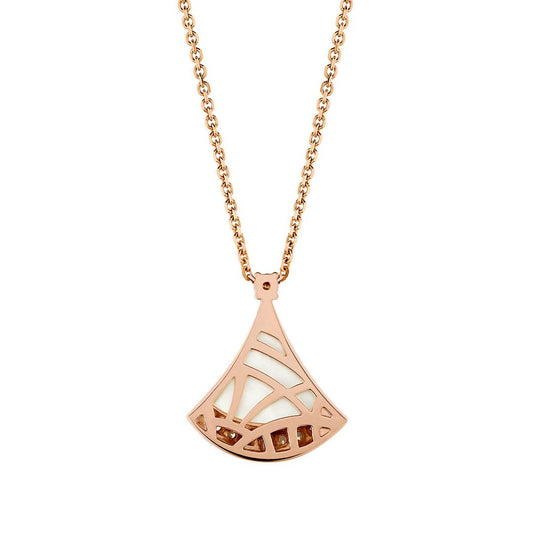 Elegant Rose Gold Geometric Pendant Necklace