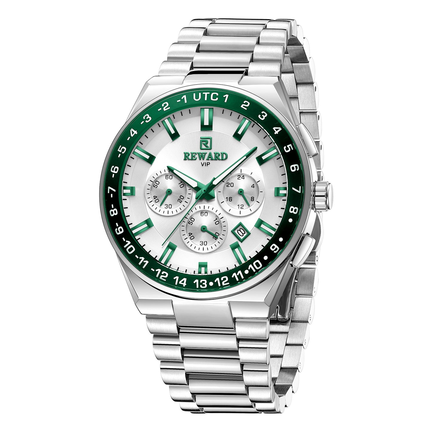 REWARD 813150 Elegant Men's Quartz Watch Steel Strap Waterproof Multifunction Business  Watch For Men's