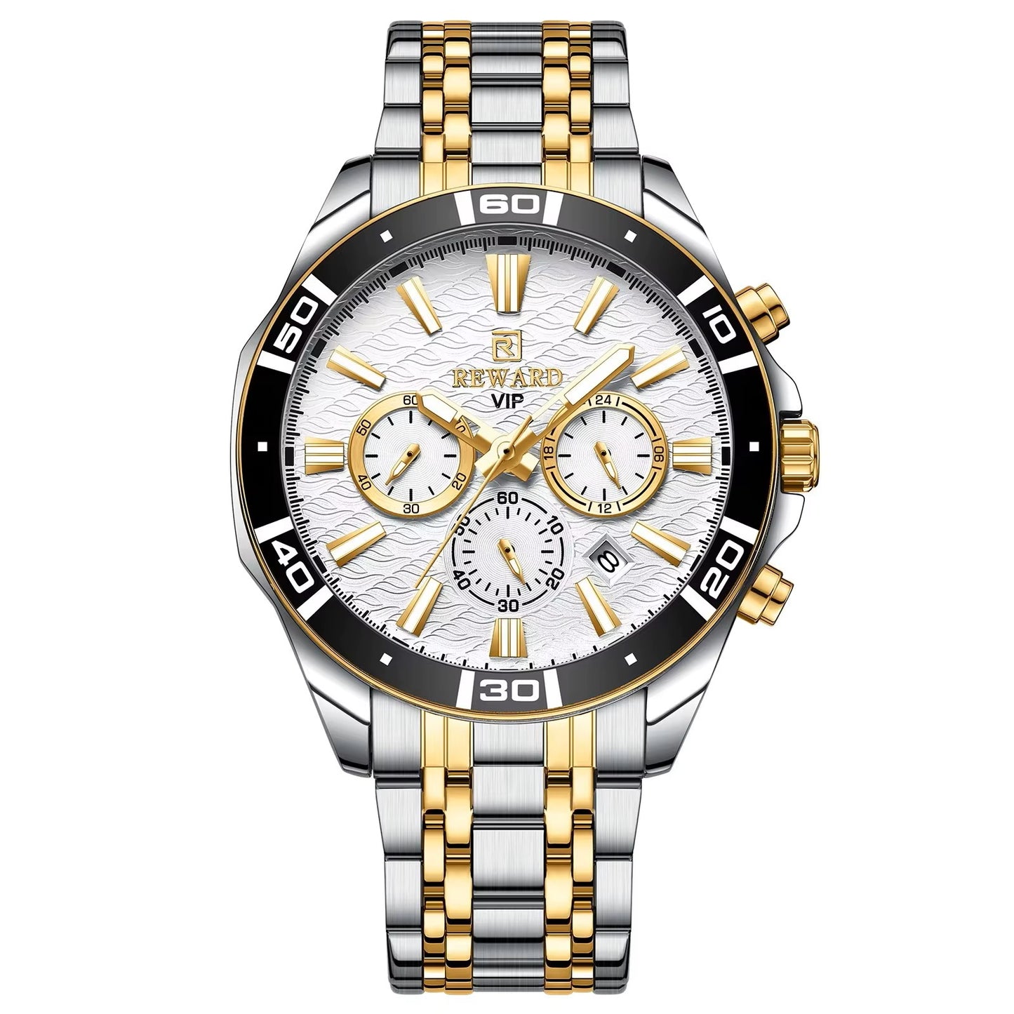 REWARD 81064 New Fashion Men's Watches Full Steel Waterproof Top Brand Quartz Men Watch