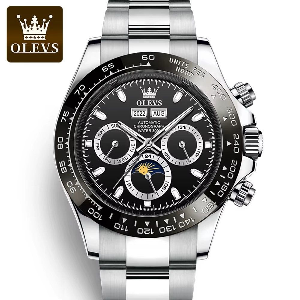 OLEVS 6654 New Design  Watch Modern Stainless Steel Luminous Automatic Business Watch For Men's