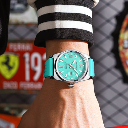 CRRJU Kajun 5027 Men's Women's Waterproof Quartz Movement Dial Alloy Silicone