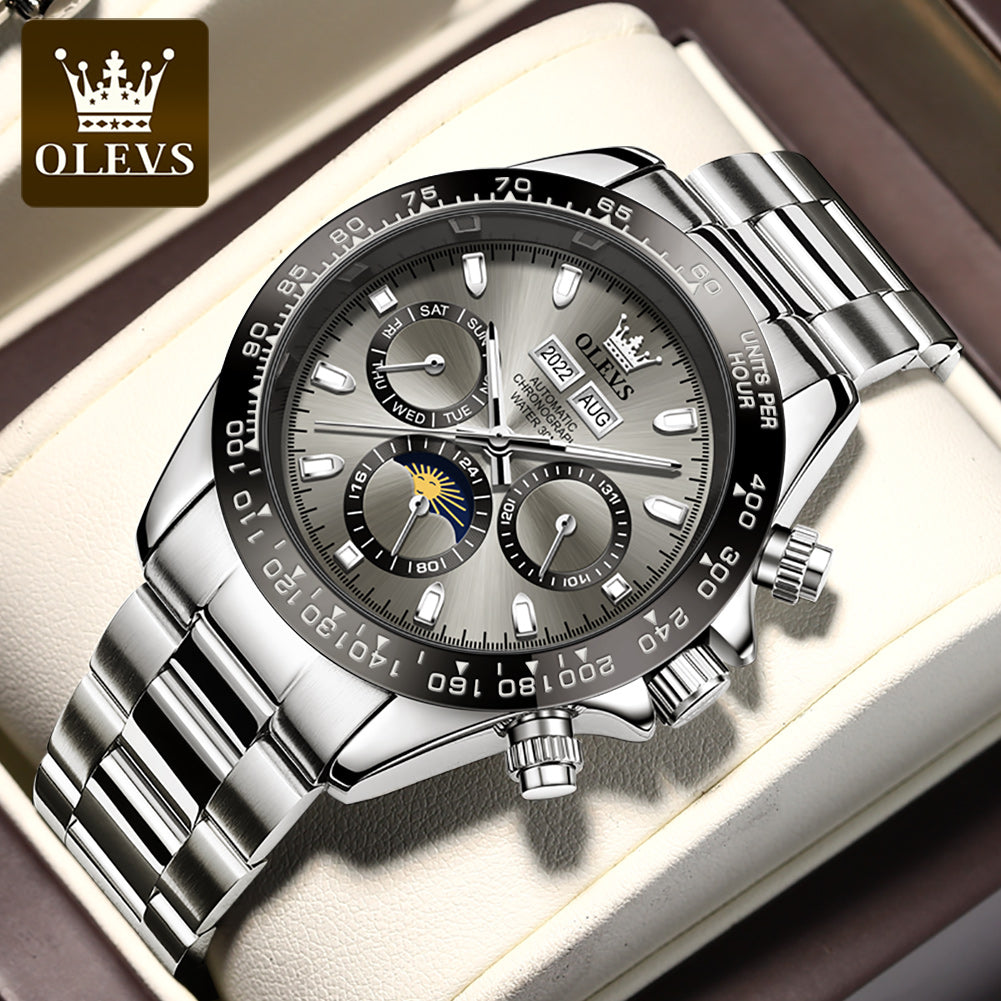OLEVS 6654 New Design  Watch Modern Stainless Steel Luminous Automatic Business Watch For Men's