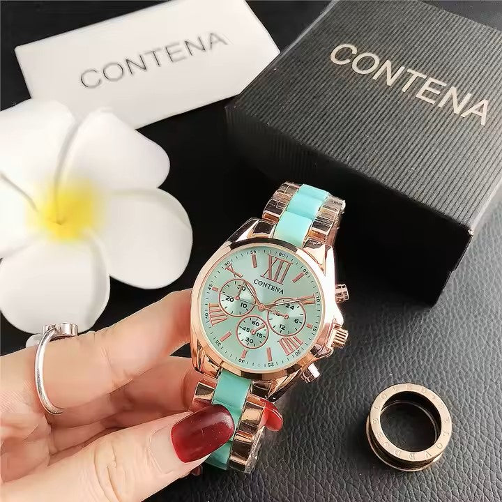 Multi color Fashion New Business Watch Simple and Ladies Watch Luxury Fashion Quartz Watch