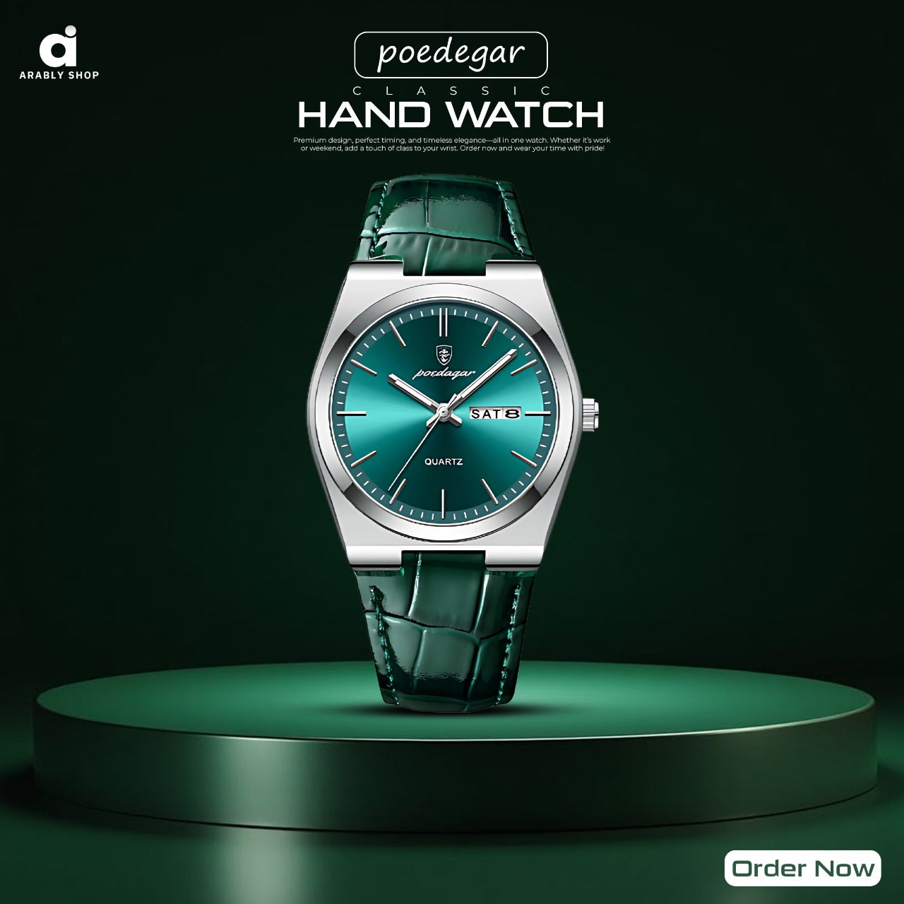 Poedagar 930 Brand Luminous Hands Watch for Men's Fashion & Luxury Stainless Steel & Leather Strap Watch