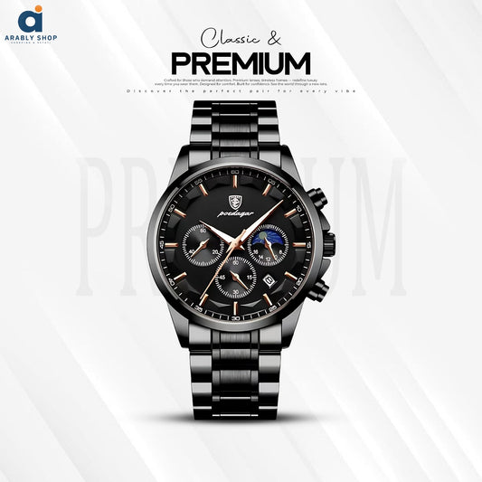 POEDAGAR New 928 Luxury and High Quality Waterproof Stainless Steel Watch for Men's