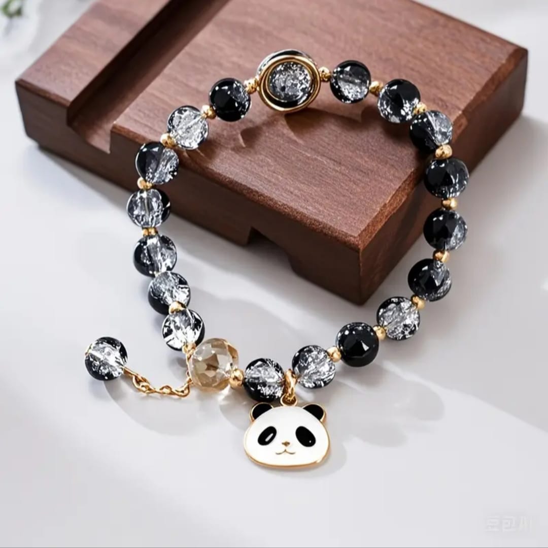 Blue, Clear, Crystal, and Pink, and Read, Black, Bracelet with Butterfly Charm