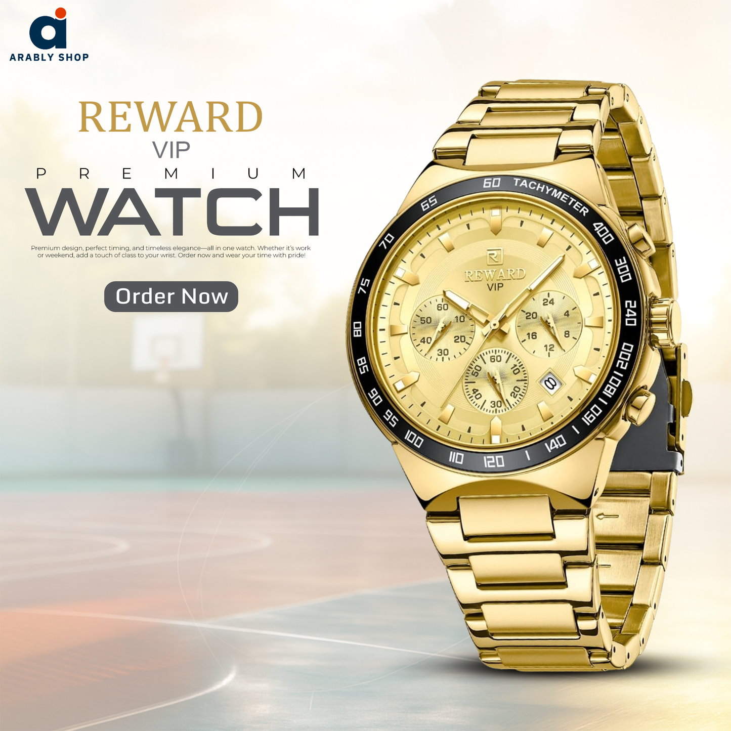 REWARD RD81967M 81967 Japan Quartz Mens Quality Water Resistant Watches Luminous Luxury Business Stainless Steel Back Case Watch